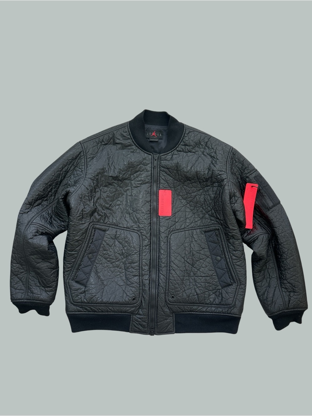 Jordan Black Quilted Bomber Jacket - Picture 2 of 9